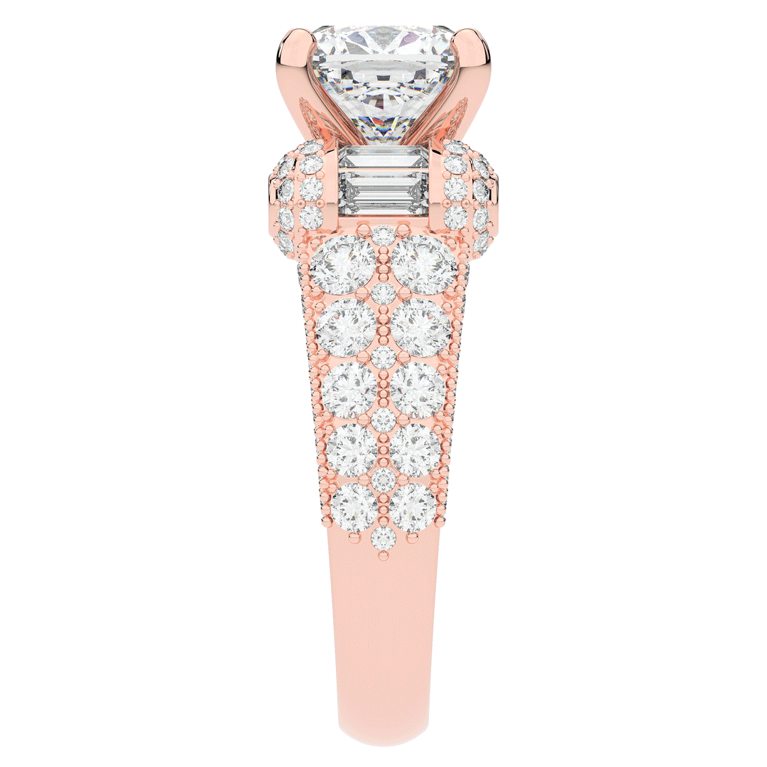 4.75CT.TW CUSHION LAB DIAMOND ENGAGEMENT RING - Nazarelle