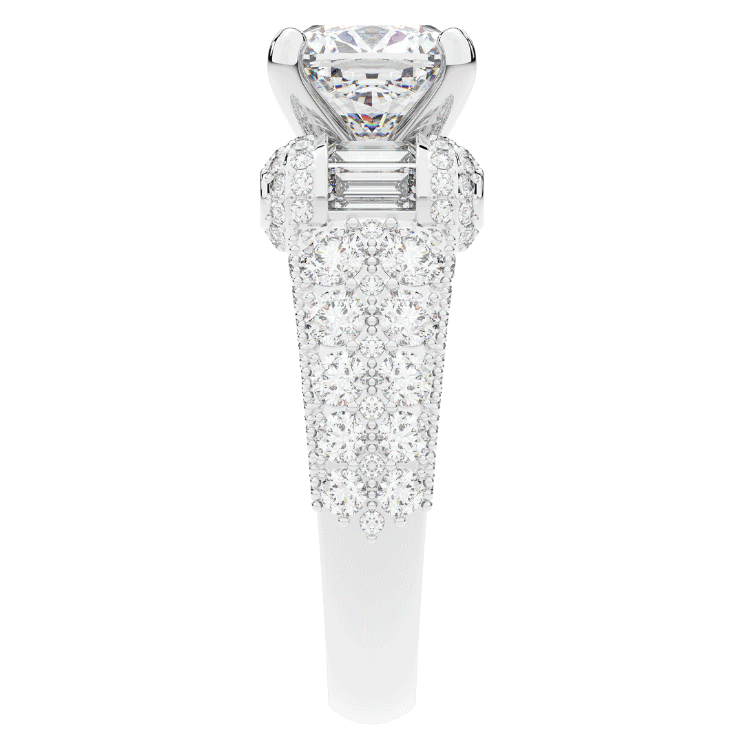 4.75CT.TW CUSHION LAB DIAMOND ENGAGEMENT RING - Nazarelle
