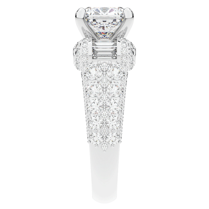 4.75CT.TW CUSHION LAB DIAMOND ENGAGEMENT RING - Nazarelle