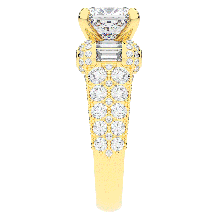4.75CT.TW CUSHION LAB DIAMOND ENGAGEMENT RING - Nazarelle