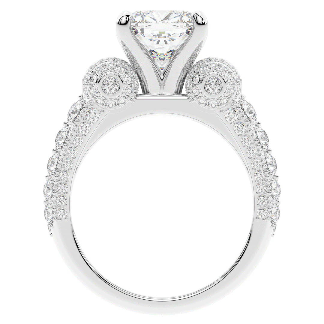 4.75CT.TW CUSHION LAB DIAMOND ENGAGEMENT RING - Nazarelle