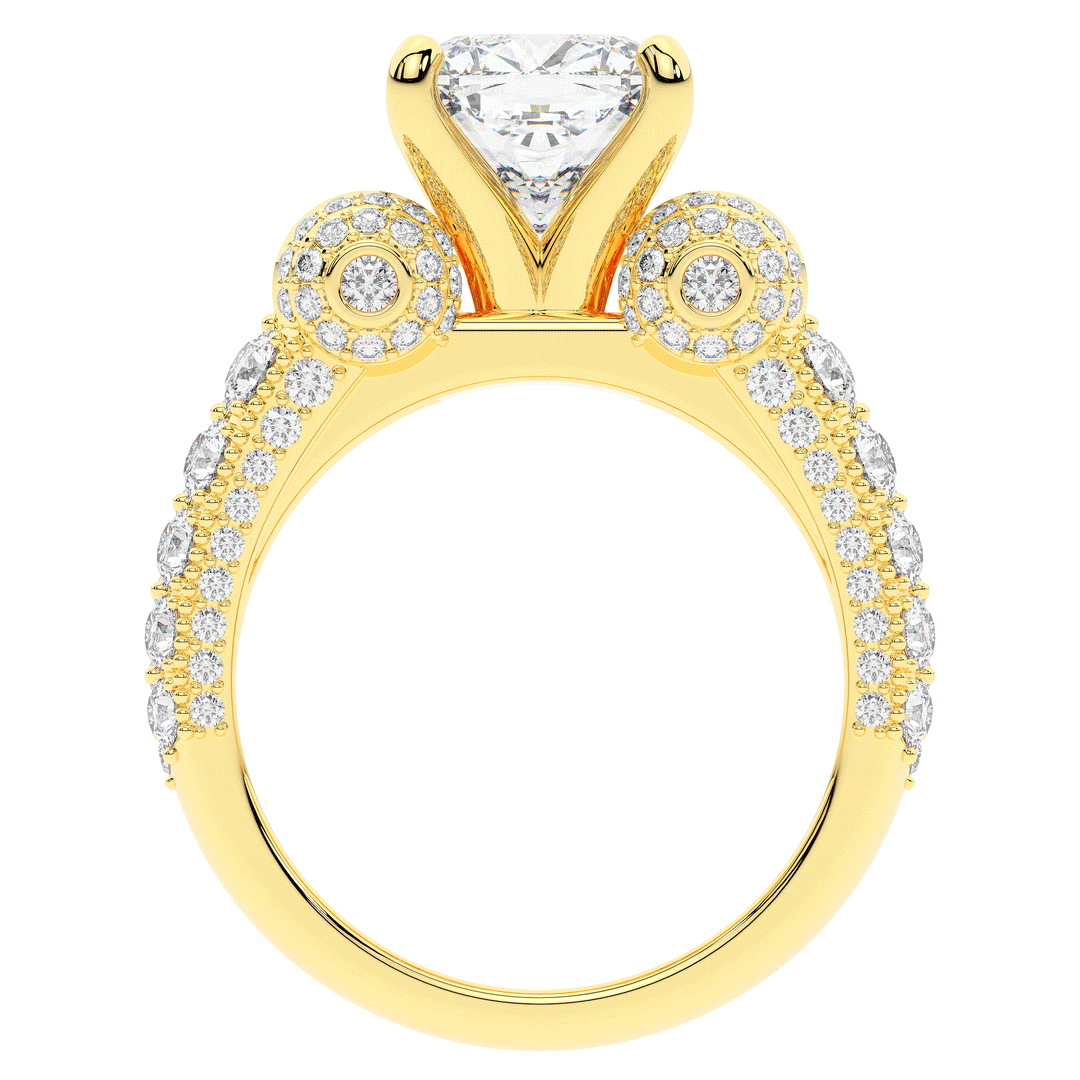 4.75CT.TW CUSHION LAB DIAMOND ENGAGEMENT RING - Nazarelle