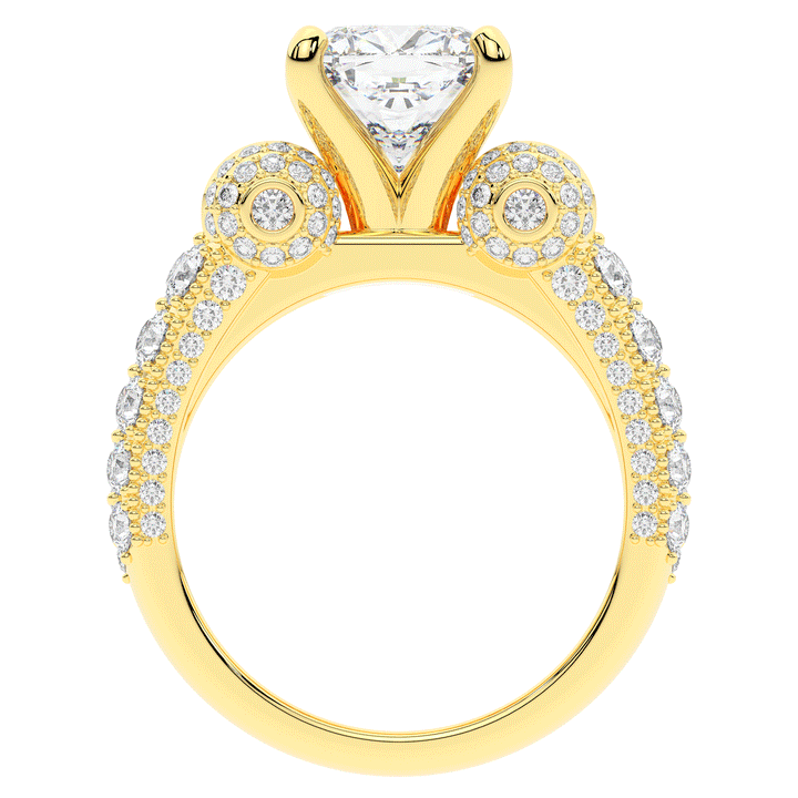 4.75CT.TW CUSHION LAB DIAMOND ENGAGEMENT RING - Nazarelle