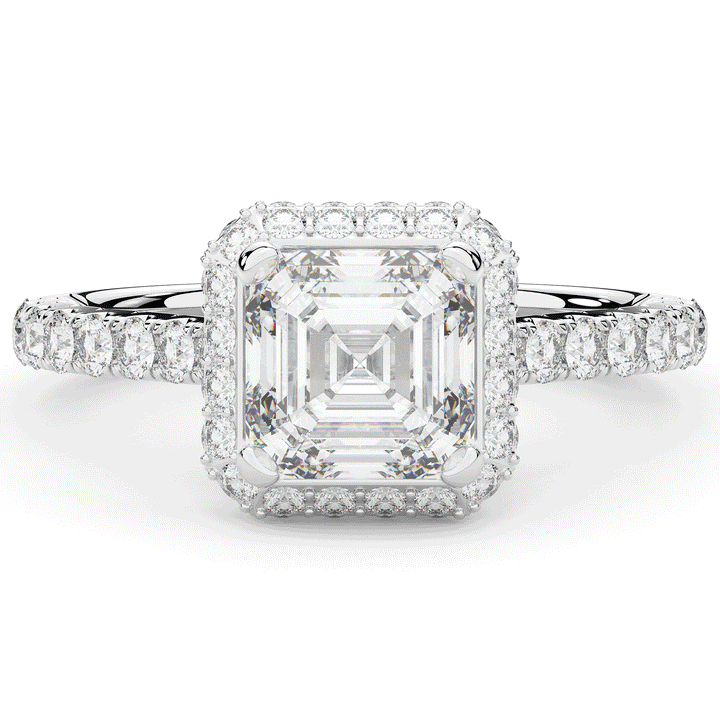 2.75CT.TW ASSCHER LAB DIAMOND HALO ENGAGEMENT RING - Nazarelle