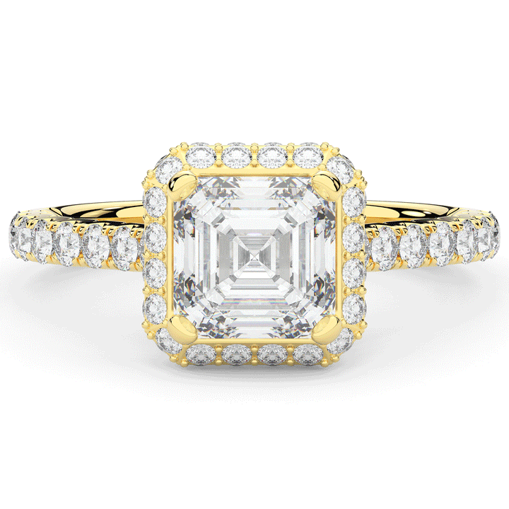 2.75CT.TW ASSCHER LAB DIAMOND HALO ENGAGEMENT RING - Nazarelle