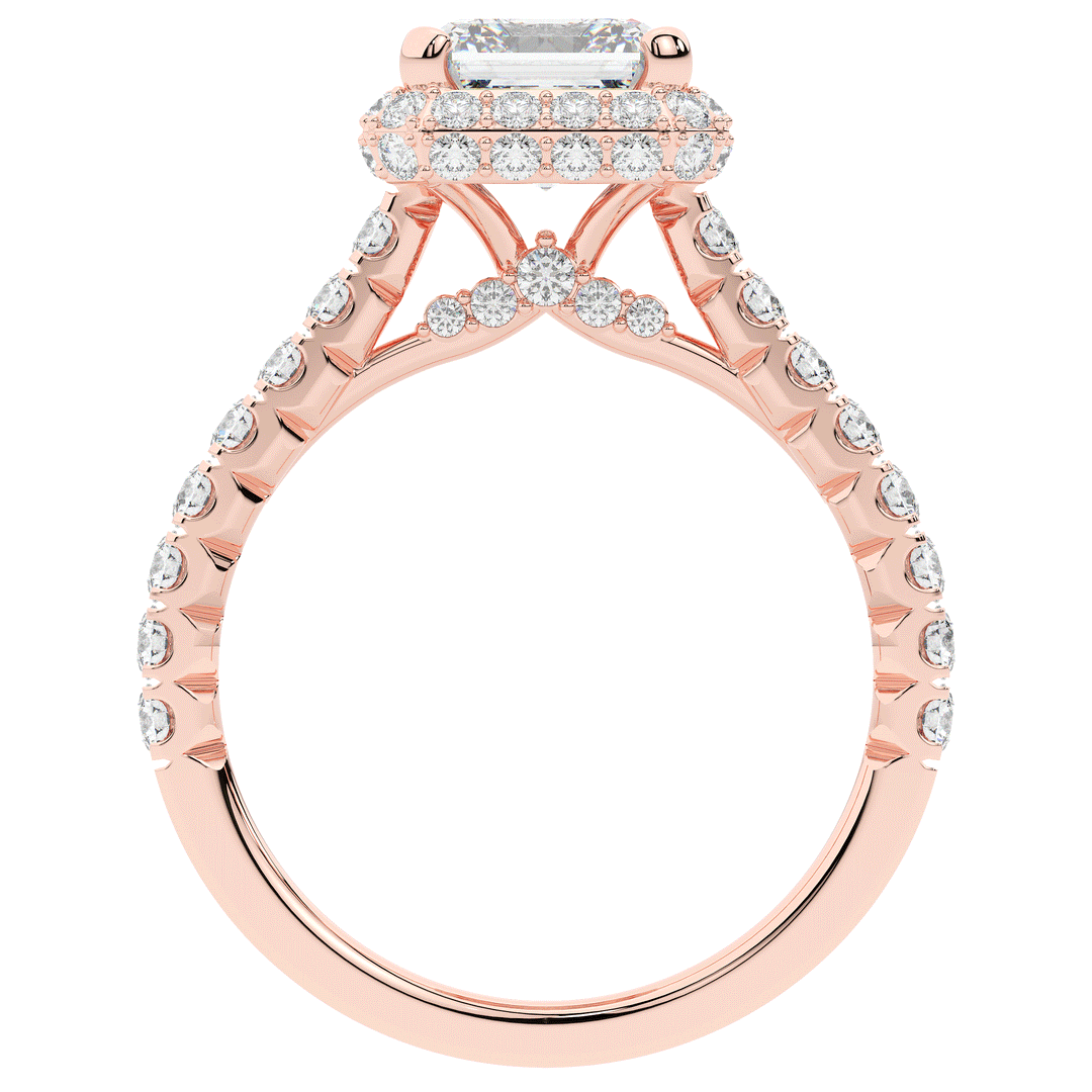 2.75CT.TW ASSCHER LAB DIAMOND HALO ENGAGEMENT RING - Nazarelle