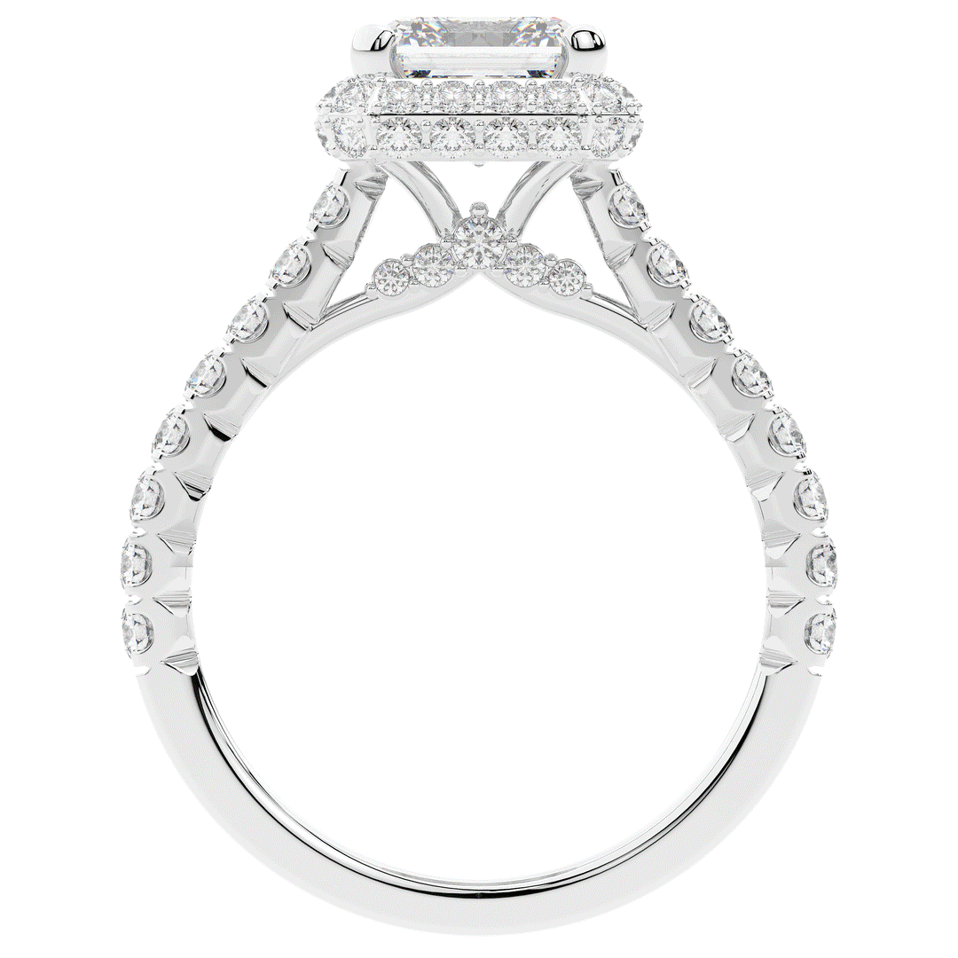 2.75CT.TW ASSCHER LAB DIAMOND HALO ENGAGEMENT RING - Nazarelle