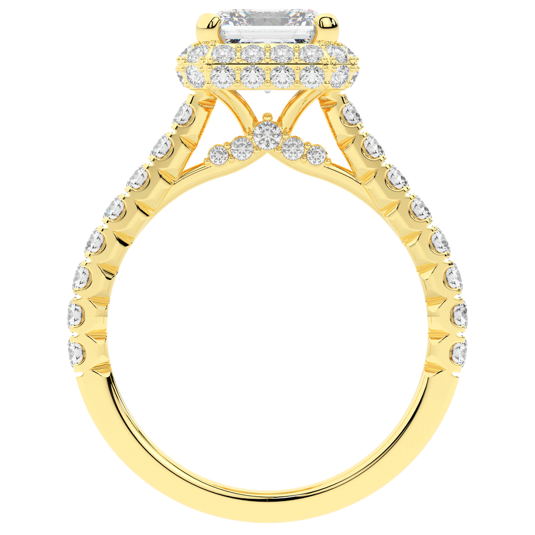 2.75CT.TW ASSCHER LAB DIAMOND HALO ENGAGEMENT RING - Nazarelle