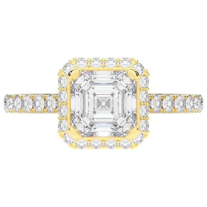 2.75CT.TW ASSCHER LAB DIAMOND HALO ENGAGEMENT RING - Nazarelle