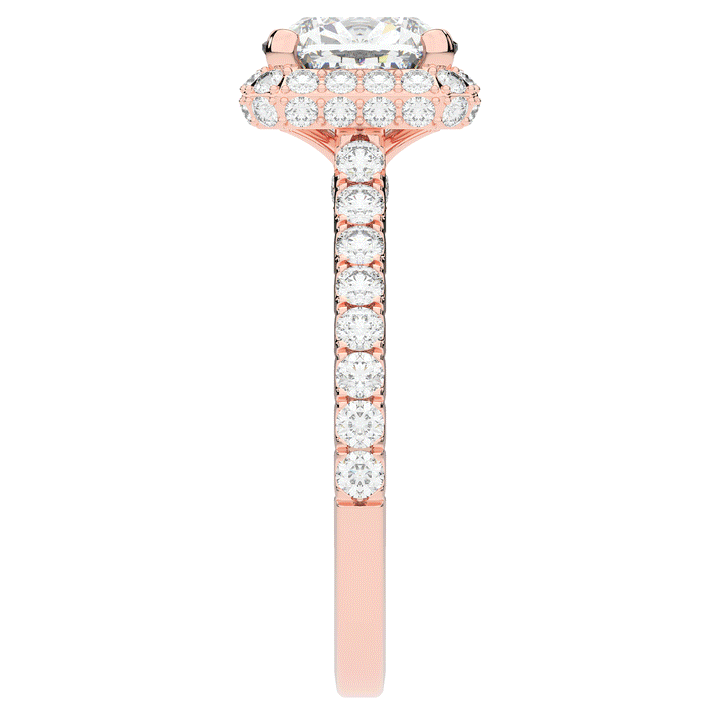2.75CT.TW CUSHION LAB DIAMOND HALO ENGAGEMENT RING - Nazarelle