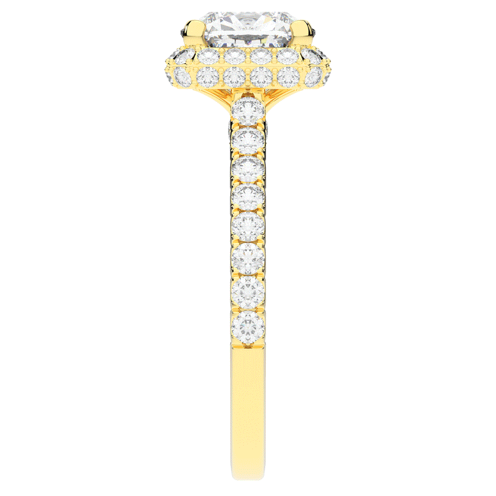 2.75CT.TW CUSHION LAB DIAMOND HALO ENGAGEMENT RING - Nazarelle
