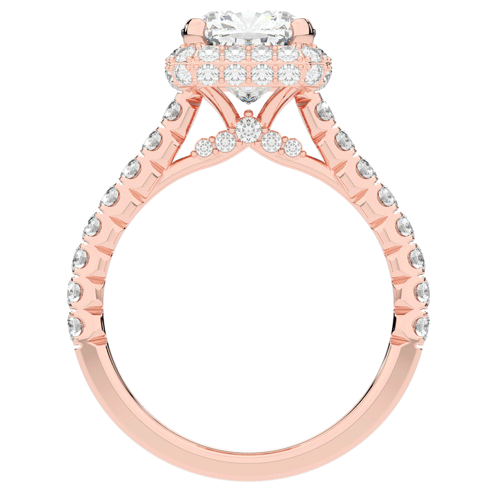 2.75CT.TW CUSHION LAB DIAMOND HALO ENGAGEMENT RING - Nazarelle