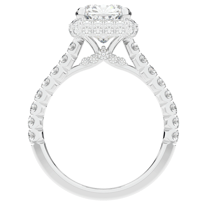 2.75CT.TW CUSHION LAB DIAMOND HALO ENGAGEMENT RING - Nazarelle