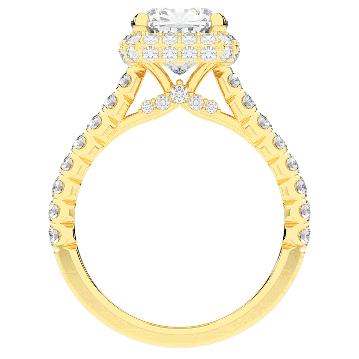 2.75CT.TW CUSHION LAB DIAMOND HALO ENGAGEMENT RING - Nazarelle