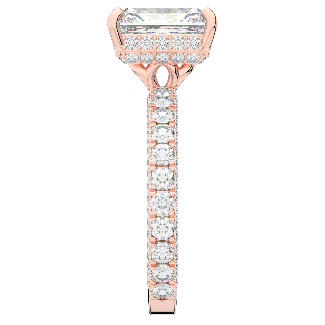 3.00CT.TW RADIANT LAB DIAMOND ENGAGEMENT RING - Nazarelle