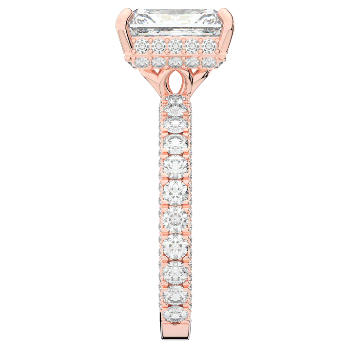 3.00CT.TW RADIANT LAB DIAMOND ENGAGEMENT RING - Nazarelle