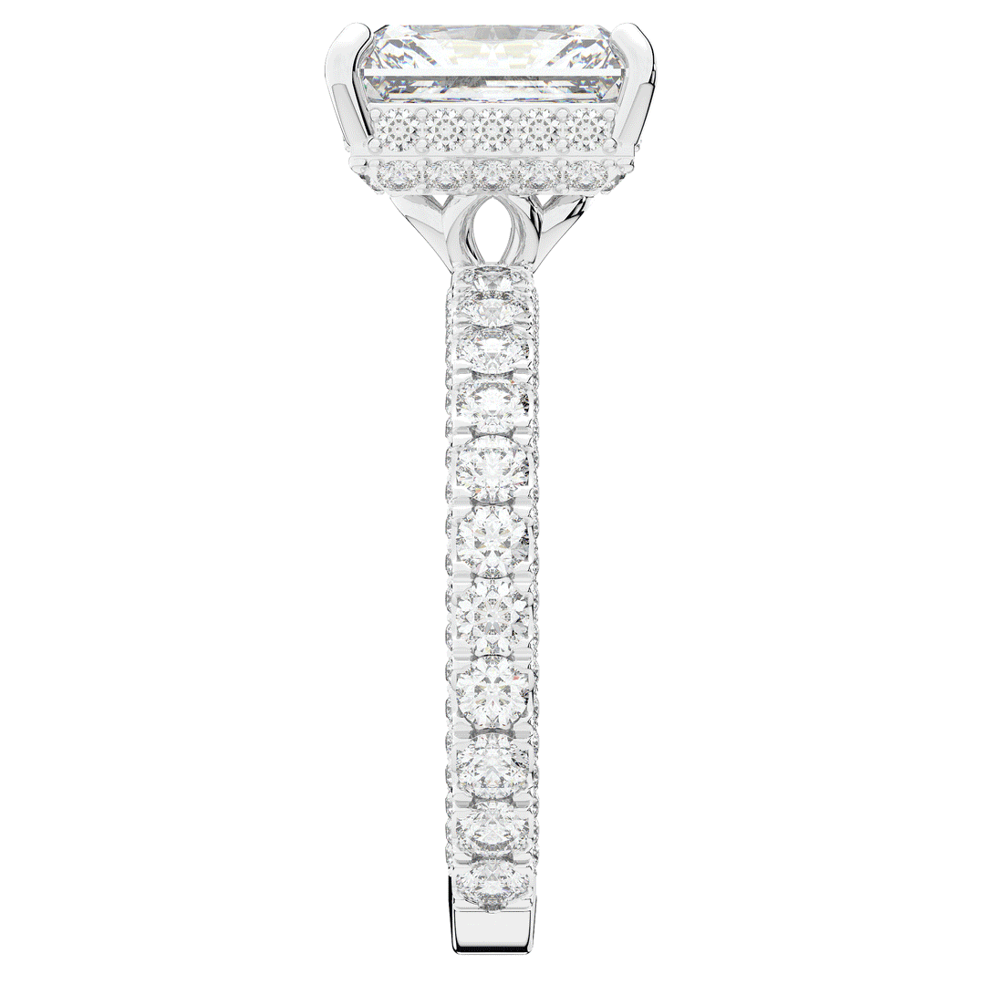 3.00CT.TW RADIANT LAB DIAMOND ENGAGEMENT RING - Nazarelle