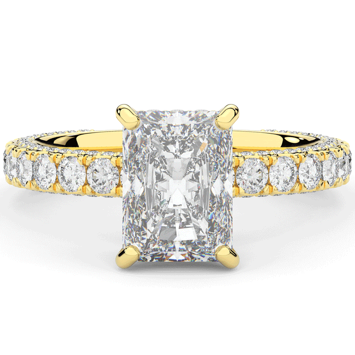 3.00CT.TW RADIANT LAB DIAMOND ENGAGEMENT RING - Nazarelle