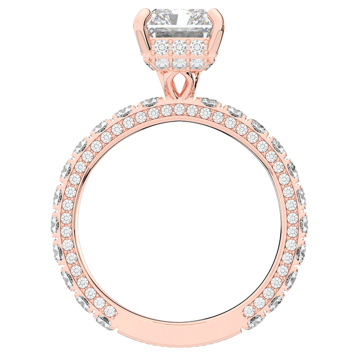 3.00CT.TW RADIANT LAB DIAMOND ENGAGEMENT RING - Nazarelle
