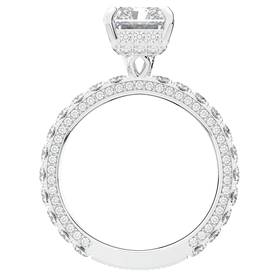 3.00CT.TW RADIANT LAB DIAMOND ENGAGEMENT RING - Nazarelle