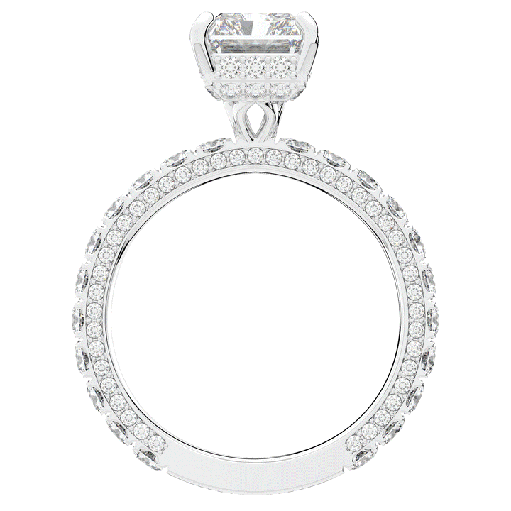 3.00CT.TW RADIANT LAB DIAMOND ENGAGEMENT RING - Nazarelle