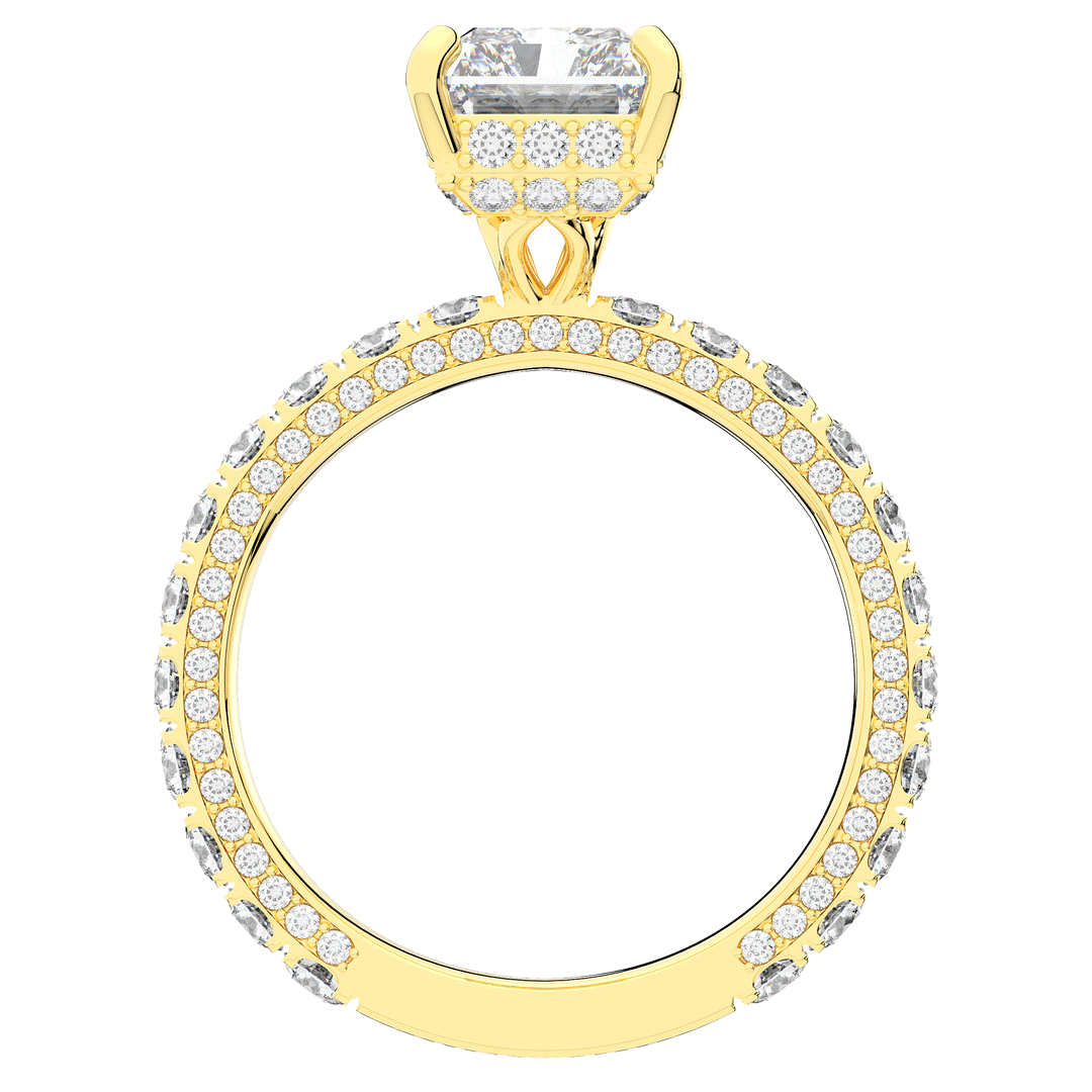 3.00CT.TW RADIANT LAB DIAMOND ENGAGEMENT RING - Nazarelle