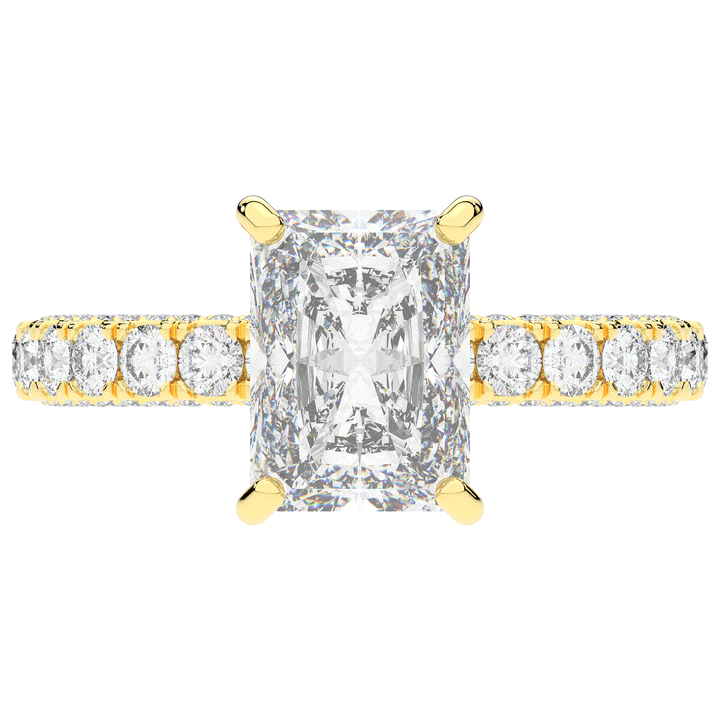 3.00CT.TW RADIANT LAB DIAMOND ENGAGEMENT RING - Nazarelle