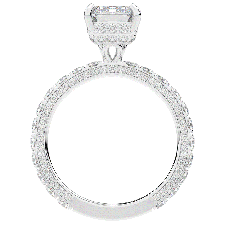 3.00CT.TW EMERALD CUT LAB DIAMOND ENGAGEMENT RING - Nazarelle