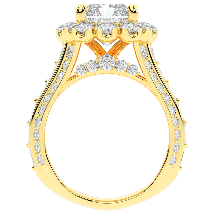8.00CT.TW RADIANT LAB DIAMOND HALO ENGAGEMENT RING - Nazarelle