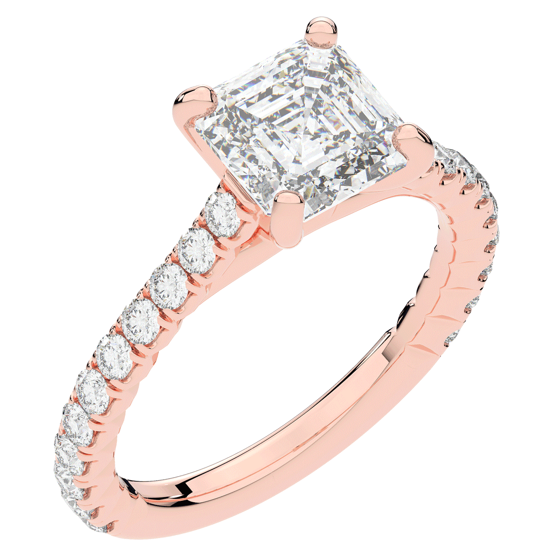 2.40CT.TW ASSCHER LAB DIAMOND ENGAGEMENT RING - Nazarelle