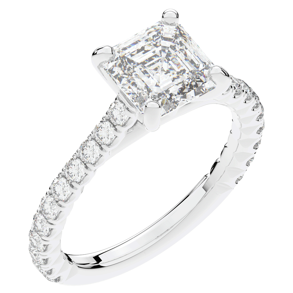 2.40CT.TW ASSCHER LAB DIAMOND ENGAGEMENT RING - Nazarelle