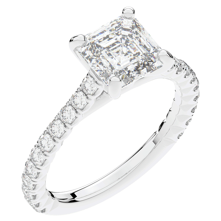 2.40CT.TW ASSCHER LAB DIAMOND ENGAGEMENT RING - Nazarelle