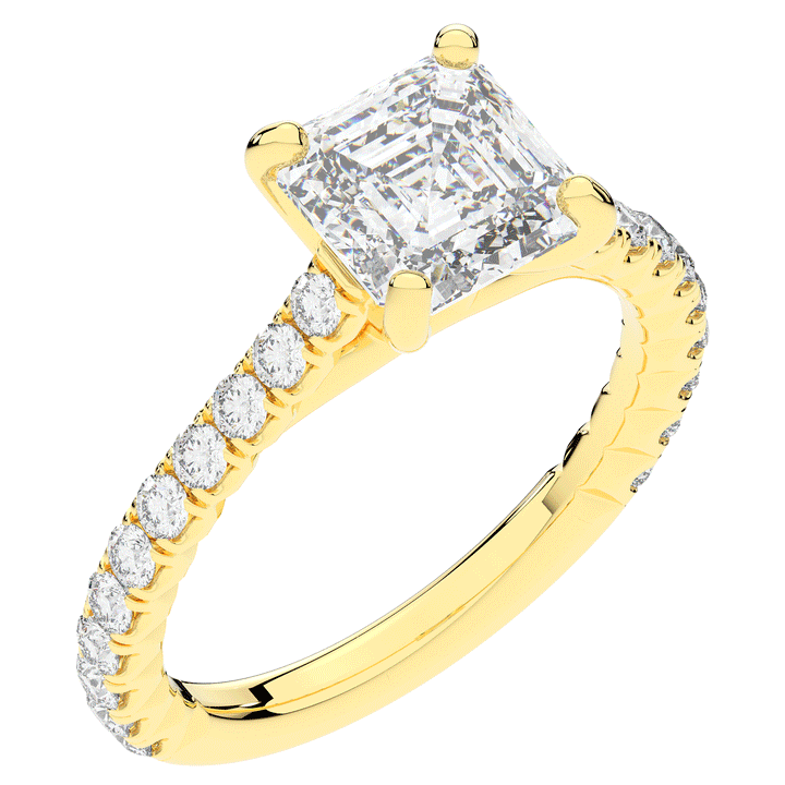 2.40CT.TW ASSCHER LAB DIAMOND ENGAGEMENT RING - Nazarelle