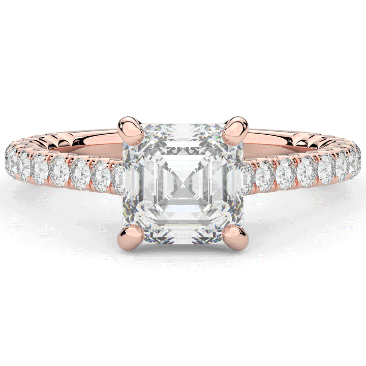 2.40CT.TW ASSCHER LAB DIAMOND ENGAGEMENT RING - Nazarelle