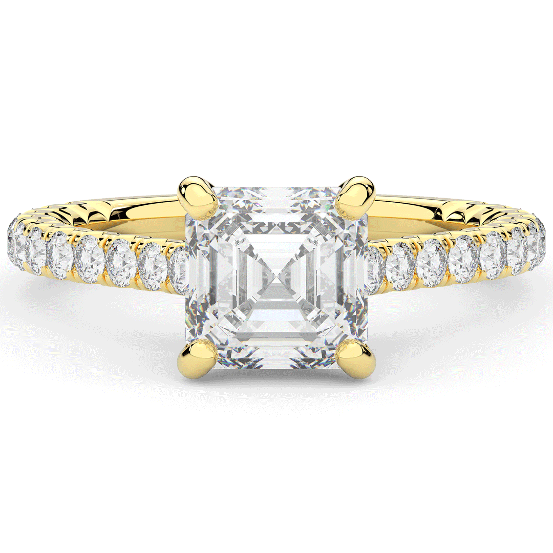 2.40CT.TW ASSCHER LAB DIAMOND ENGAGEMENT RING - Nazarelle