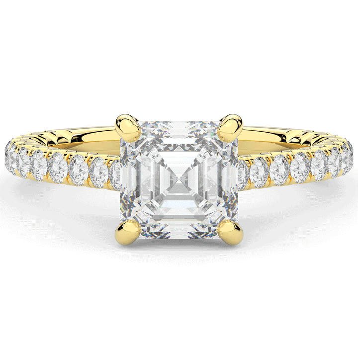 2.40CT.TW ASSCHER LAB DIAMOND ENGAGEMENT RING - Nazarelle