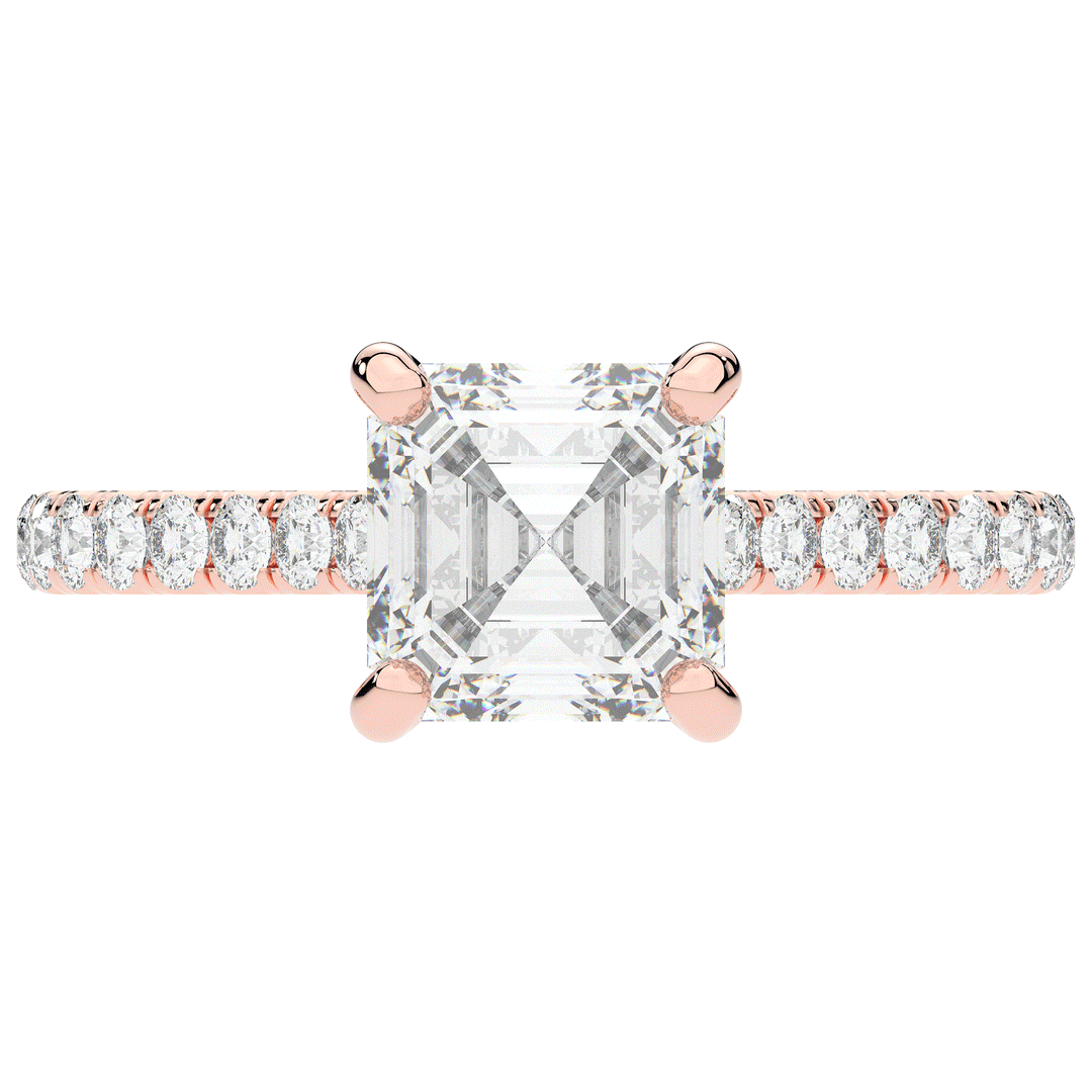 2.40CT.TW ASSCHER LAB DIAMOND ENGAGEMENT RING - Nazarelle