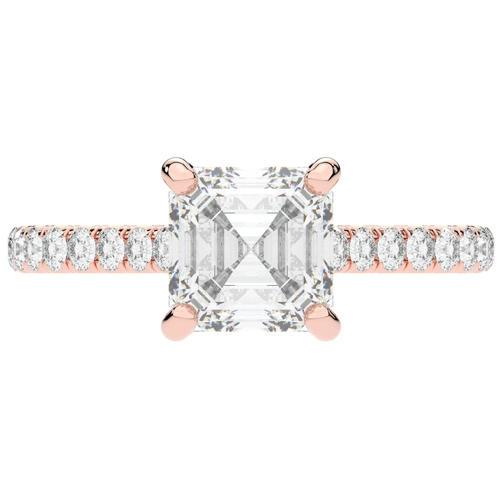 2.40CT.TW ASSCHER LAB DIAMOND ENGAGEMENT RING - Nazarelle