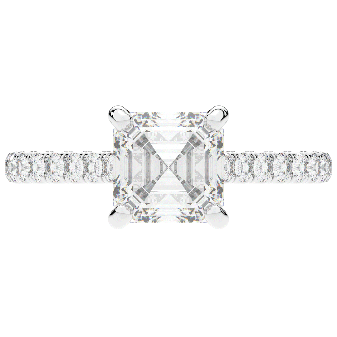 2.40CT.TW ASSCHER LAB DIAMOND ENGAGEMENT RING - Nazarelle