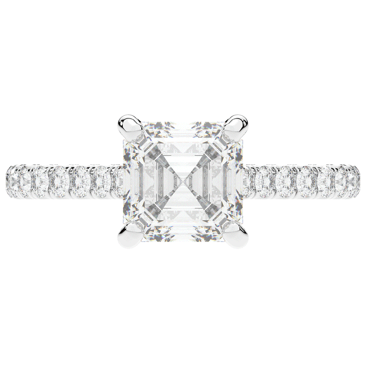 2.40CT.TW ASSCHER LAB DIAMOND ENGAGEMENT RING - Nazarelle