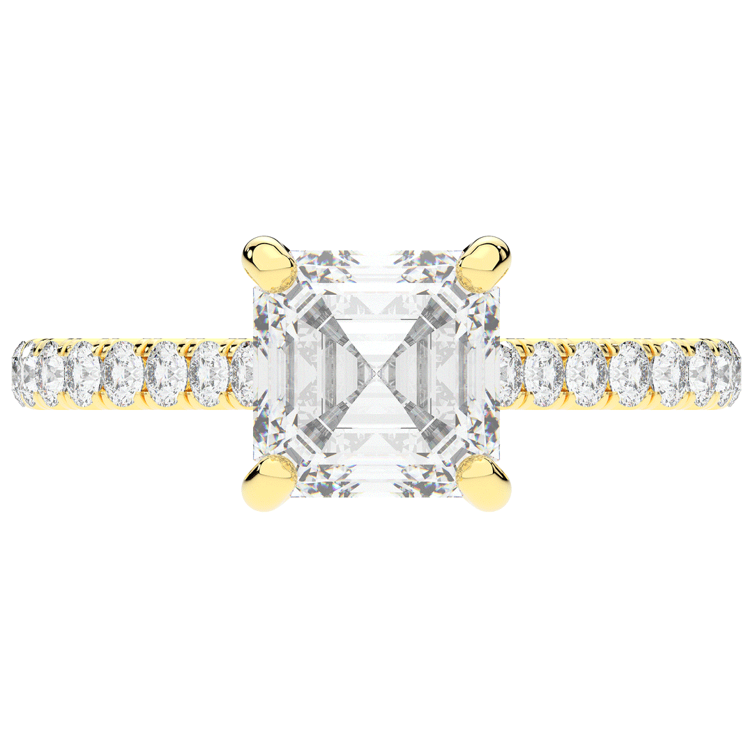 2.40CT.TW ASSCHER LAB DIAMOND ENGAGEMENT RING - Nazarelle
