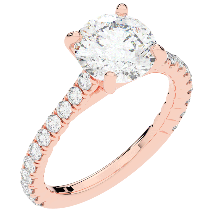 2.40CT.TW ROUND LAB DIAMOND ENGAGEMENT RING - Nazarelle
