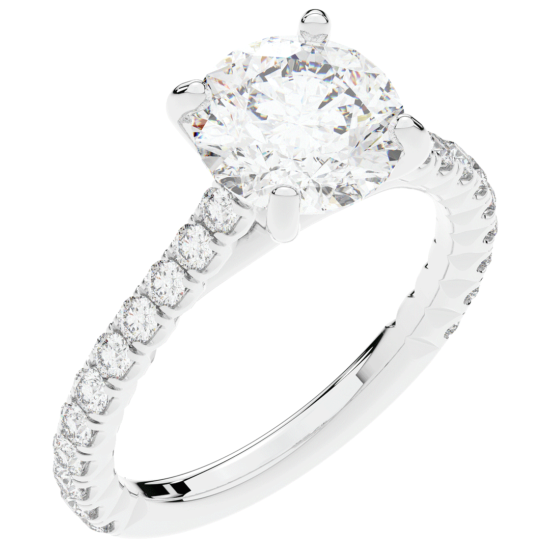2.40CT.TW ROUND LAB DIAMOND ENGAGEMENT RING - Nazarelle
