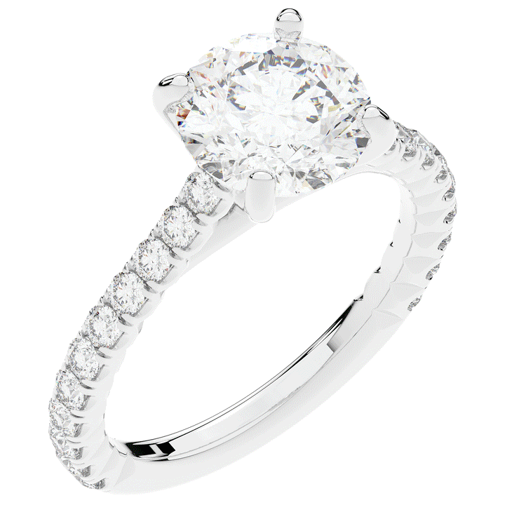 2.40CT.TW ROUND LAB DIAMOND ENGAGEMENT RING - Nazarelle