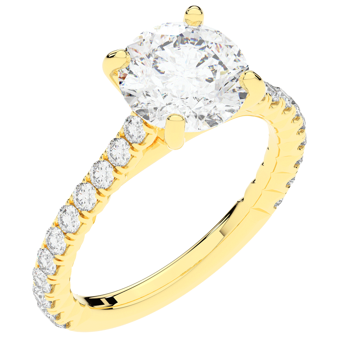 2.40CT.TW ROUND LAB DIAMOND ENGAGEMENT RING - Nazarelle