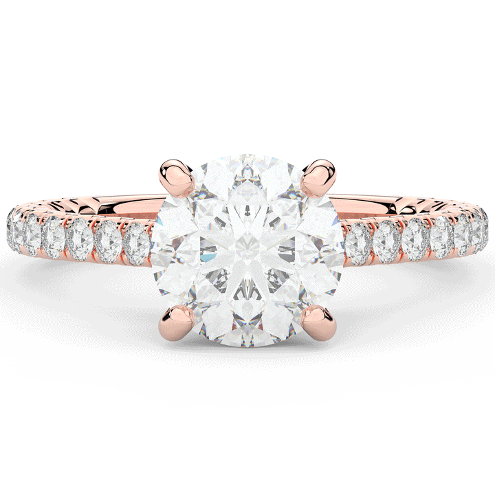 2.40CT.TW ROUND LAB DIAMOND ENGAGEMENT RING - Nazarelle