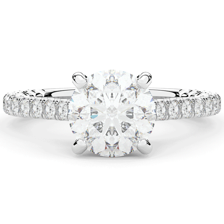 2.40CT.TW ROUND LAB DIAMOND ENGAGEMENT RING - Nazarelle