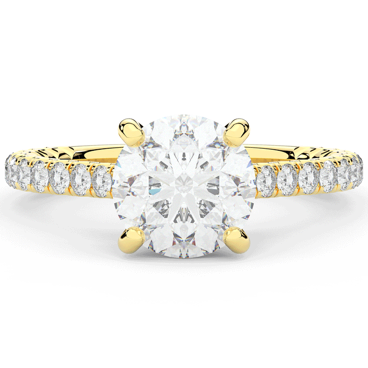 2.40CT.TW ROUND LAB DIAMOND ENGAGEMENT RING - Nazarelle