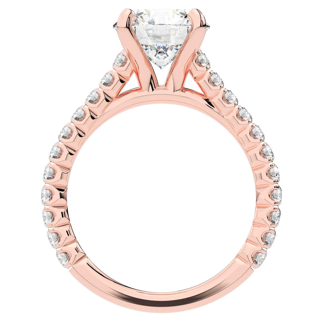 2.40CT.TW ROUND LAB DIAMOND ENGAGEMENT RING - Nazarelle