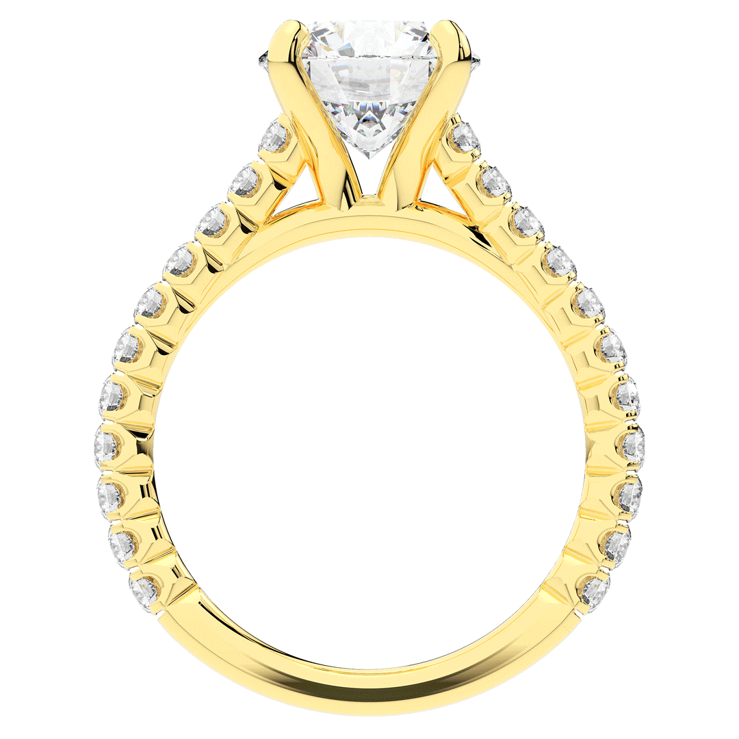 2.40CT.TW ROUND LAB DIAMOND ENGAGEMENT RING - Nazarelle